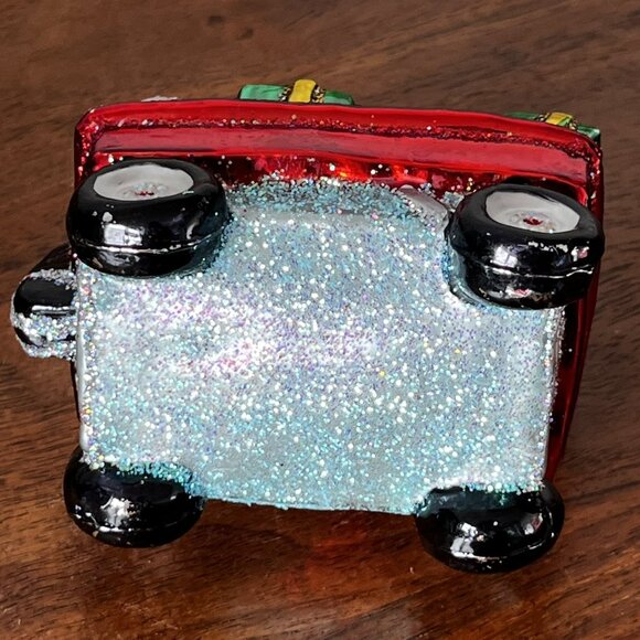 Merck Family's Old World Christmas Glass Ornament Teddy Bear in Wagon Toys Gifts - Picture 8 of 9